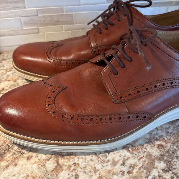 Cole Haan Men's Original Grand Wingtip Oxford Brown Leather C26471 - Picture 3 of 3